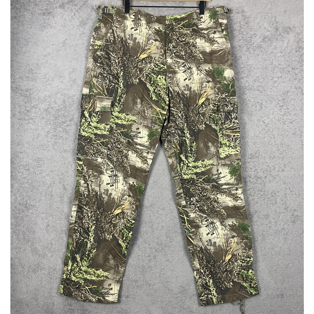 Cabela's Pants Mens 40 Regular Realtree Camo Hunting Cargo Zip Hem 60/40 Field